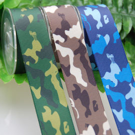 Grosgrain Polyster Ribbon, Sublimasi 25cm Gift Packing Kamuflase Ribbon
