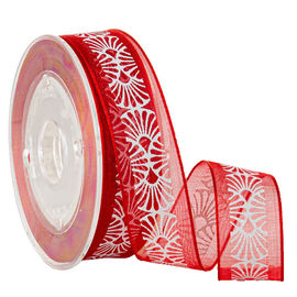Kotak Perhiasan Kemasan Hadiah Mewah Pembungkus 3mm Red Sheer Ribbon