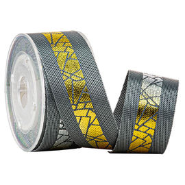Sepatu Running Foil Emas Pola 25mm Nylon Anyaman Tape