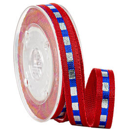 Pita Anyaman Merah Polyester 10MM Sempit