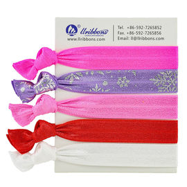 Gelang Pita Elastis Spandex Warna-warni Rambut Gadis Spandex