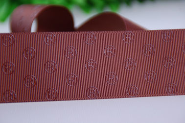 25 MM Dibesarkan Logo Dicetak Pita Satin Untuk Hadiah Ulang Tahun Kemasan Dekorasi