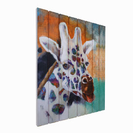 21X18 Dalam Giraffe Ribbon Lukisan Bentuk Persegi Untuk Kamar Tidur Lorong Dekorasi Rumah