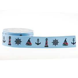 19mm 2 Warna Dicetak Grosgrain Ribbon Untuk Dekorasi Kemasan Kosmetik