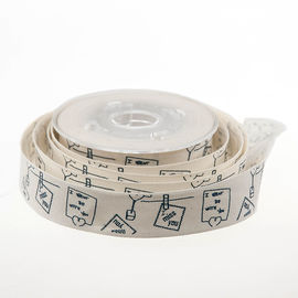 1 Layar Warna Dicetak Cotton Ribbon, Kotak Cokelat Berwarna Cotton Twill Tape