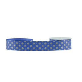 Dekorasi Glitter Grosgrain Ribbon, Kemasan Kotak Kosmetik Biru Grosgrain Ribbon
