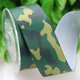Grosgrain Polyster Ribbon, Sublimasi 25cm Gift Packing Kamuflase Ribbon