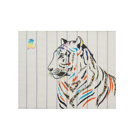 Ribbon Tiger Lukisan Abstrak Hewan, Lukisan Perancangan Dinding Colorfast