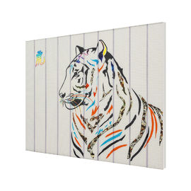 Ribbon Tiger Lukisan Abstrak Hewan, Lukisan Perancangan Dinding Colorfast