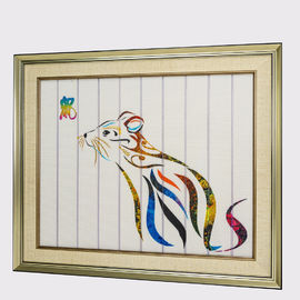 Chinese Zodiac Framed Art Dua Belas Hewan Tikus Dekorasi Rumah Pita Lukisan Hotel Hiasan Dinding Dekoratif Wall Art