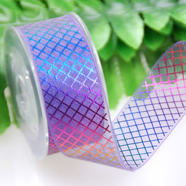 Fragrance Packaging Rainbow Organza Ribbon, 19mm Panjang Sheer Organza Ribbon