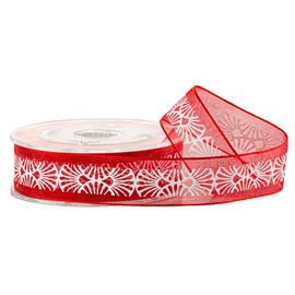Kotak Perhiasan Kemasan Hadiah Mewah Pembungkus 3mm Red Sheer Ribbon