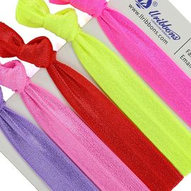 Hadiah Pribadi Gadis Mode Pita Rambut Elastis Kain Polos
