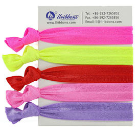 Hadiah Pribadi Gadis Mode Pita Rambut Elastis Kain Polos