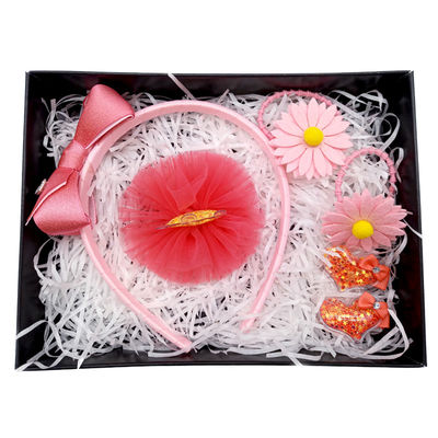 Sunflower Lace Headbands Bow 6 Inches Girls Aksesoris Rambut Set